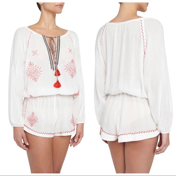 Anthropologie Pants - BNWT ANTHRO EBERJEY NADOR RHEA EMBROIDERED ROMPER